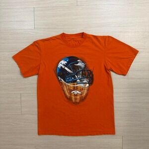 NFL Team Apparel Denver Broncos Short Sleeve Shirt Mens Size Large Football